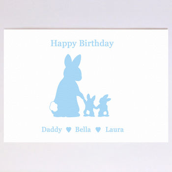 Personalised Bunnies Family Birthday Card, 5 of 8