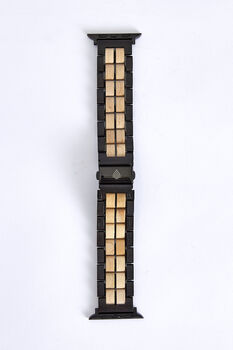 Black And Beige Apple Watch Strap, Unisex Band, 4 of 5