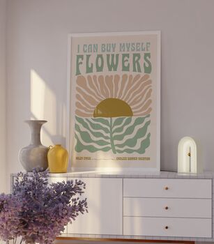 Miley Cyrus Flowers Lyrics Print, 3 of 3