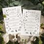 Wedding Doodles Menu Card, thumbnail 3 of 9