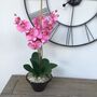 Large Pink Orchid Artificial Silk Flower Arrangement, thumbnail 7 of 7