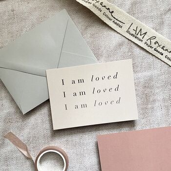 'I Am Loved' Mantra Note Card, 3 of 3