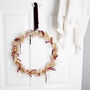 'Leto' Pink Wreath Dried Flower Wall Art, thumbnail 1 of 4