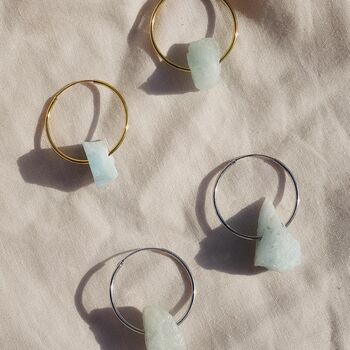 Crystal Hoops In Gold And Silver, 4 of 4