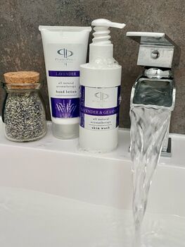 Lavender And Geranium Aromatherapy Hand Wash And Moisture Set, 2 of 3