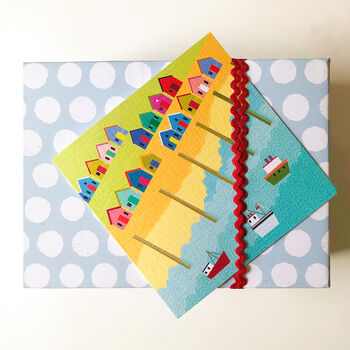 Beach Huts Greetings Card, 3 of 4