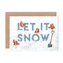 Let It Snow Illustrated Christmas Card, thumbnail 2 of 2