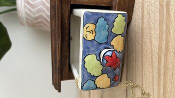 Mini Trinket Drawer Ceramic And Mango Wood Jewellery Box, 6 of 6
