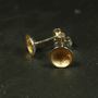 Small Silver And Gold Leaf Stud Earrings, thumbnail 5 of 7