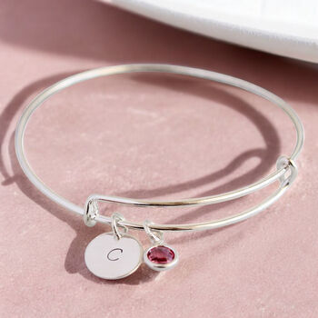 Personalised Birthstone Bangle, 4 of 11