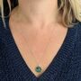 The Circle Emerald May Birthstone Necklace, Silver, thumbnail 4 of 8