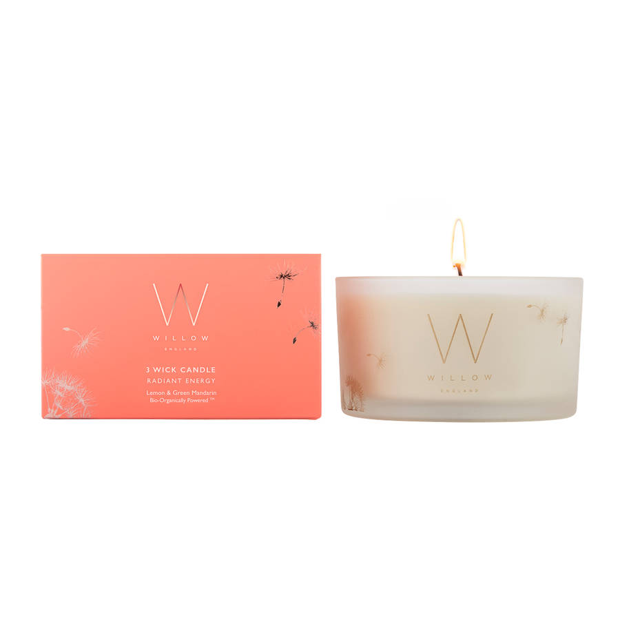 willow luxury three wick candles by willow beauty products