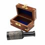 Six Inch The Westminster Gunmetal And Leather Telescope, thumbnail 4 of 5