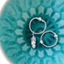 Sterling Silver Feather Charm Ring, thumbnail 3 of 4