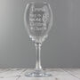 Personalised 'Runs On Wine And Christmas Cheer' Wine Glass, thumbnail 3 of 7