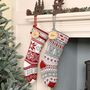Personalised Chunky Knit Fair Isle Christmas Stocking, thumbnail 4 of 10