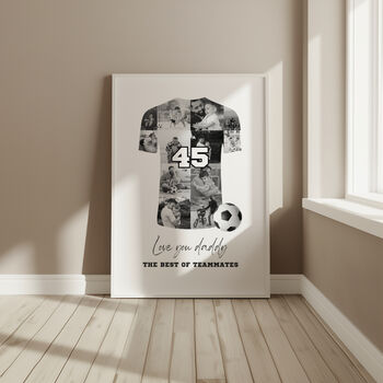 Personalised Football Shirt Photo Print For Dad, 3 of 6