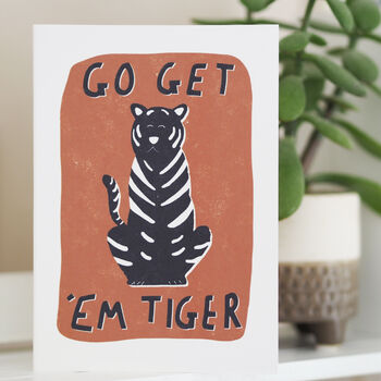 Go Get 'Em Tiger Congratulations Card, 3 of 3