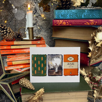 Vintage Books Christmas Card, 3 of 4