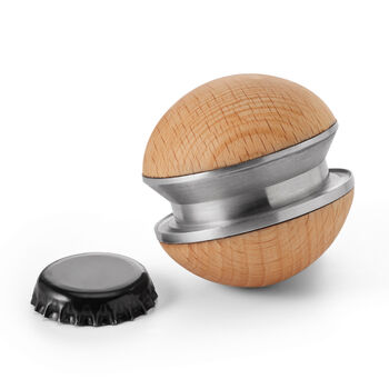 Smooth Solid Beech Wood High Quality Bottle Opener, 2 of 3