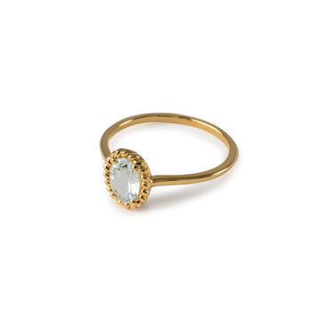 Aquamarine Ring In 14k Gold Vermeil Plated, 2 of 10