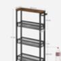 Four Tier Trolley Space Saving Kitchen Cart With Handle, thumbnail 11 of 12