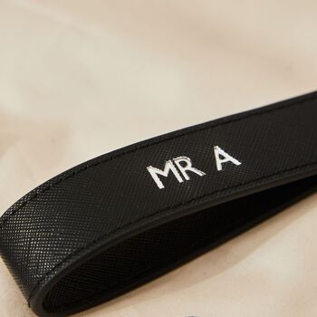 Personalised Hubby Wedding Black Keyring, 3 of 5