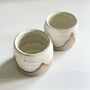 Espresso Cups In Natural Toasty Glaze Patterns, thumbnail 8 of 12