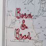Personalised Scotland Fabric Map Notice Board, thumbnail 3 of 7