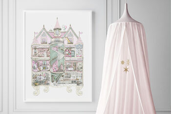 Personalised Fairytale Princess Palace Poster Print, 2 of 9