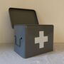 Medical Supplies Storage Tin In French Grey, thumbnail 4 of 6