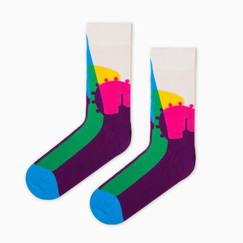 Cotton Socks By Yoni Alter With London Skyline, 2 of 7