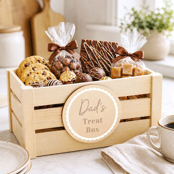 Treat Box For Dad Personalised Gift Crate Fathers Day Gift Idea, 4 of 8