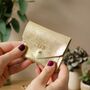 Personalised Gold Leather Jewellery Pouch, thumbnail 3 of 7