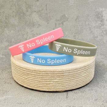 No Spleen Silicone Medical Alert Wristband, 4 of 10