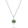 Sterling Silver, Green Tourmaline, Sapphire And Moonstone Necklace, thumbnail 3 of 3