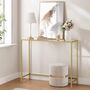 Console Table Tempered Glass Tabletop Modern Sofa Table, thumbnail 1 of 12