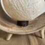 Handmade Coconut Leaf Table Lamp – Natural Cream Light, thumbnail 8 of 12