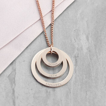 Personalised Rings Of Love Necklace, 5 of 10
