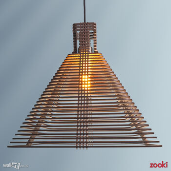 Zooki 12 'Serapis' Wooden Pendant Light, 4 of 11