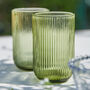 Set Of Four Vintage Colour Embossed Highball Tumblers, thumbnail 3 of 8
