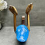 Handcrafted Wooden Drunken Duck Wine Bottle Rack Holder Blue White, thumbnail 11 of 12