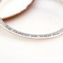 Silver And 18ct Gold Plated Personalised Flat Bangle, thumbnail 2 of 4