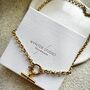 T Bar Belcher 18ct Gold Plated Necklace, thumbnail 4 of 4
