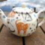 Two Cup Teapot In Cats And Kittens Design, thumbnail 2 of 10