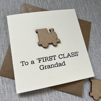 First Class Grandad Train Father's Day Card, 2 of 2