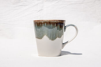 Green V Shaped Handmade Porcelain Mug, 7 of 7
