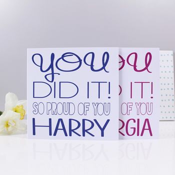 Personalised 'You Did It' Result Or Achievement Card, 2 of 8