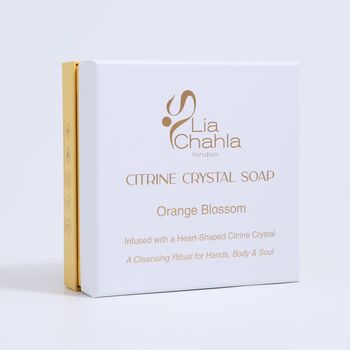 Citrine Crystal Soap With Real Citrine Heart Shaped Crystal Inside, 7 of 8