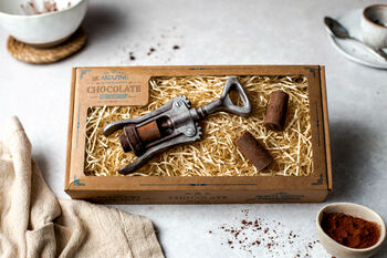 Wine Lovers Chocolate Gift Set Corkscrew And Corks, 3 of 8